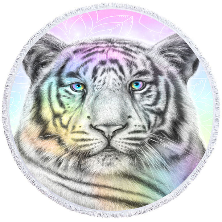 Pastel Dream Tiger Microfibre Beach Towels