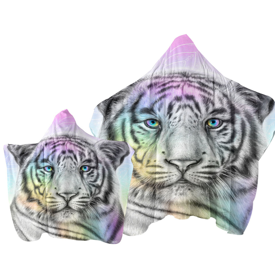 Pastel Dream Tiger Towel with Hood