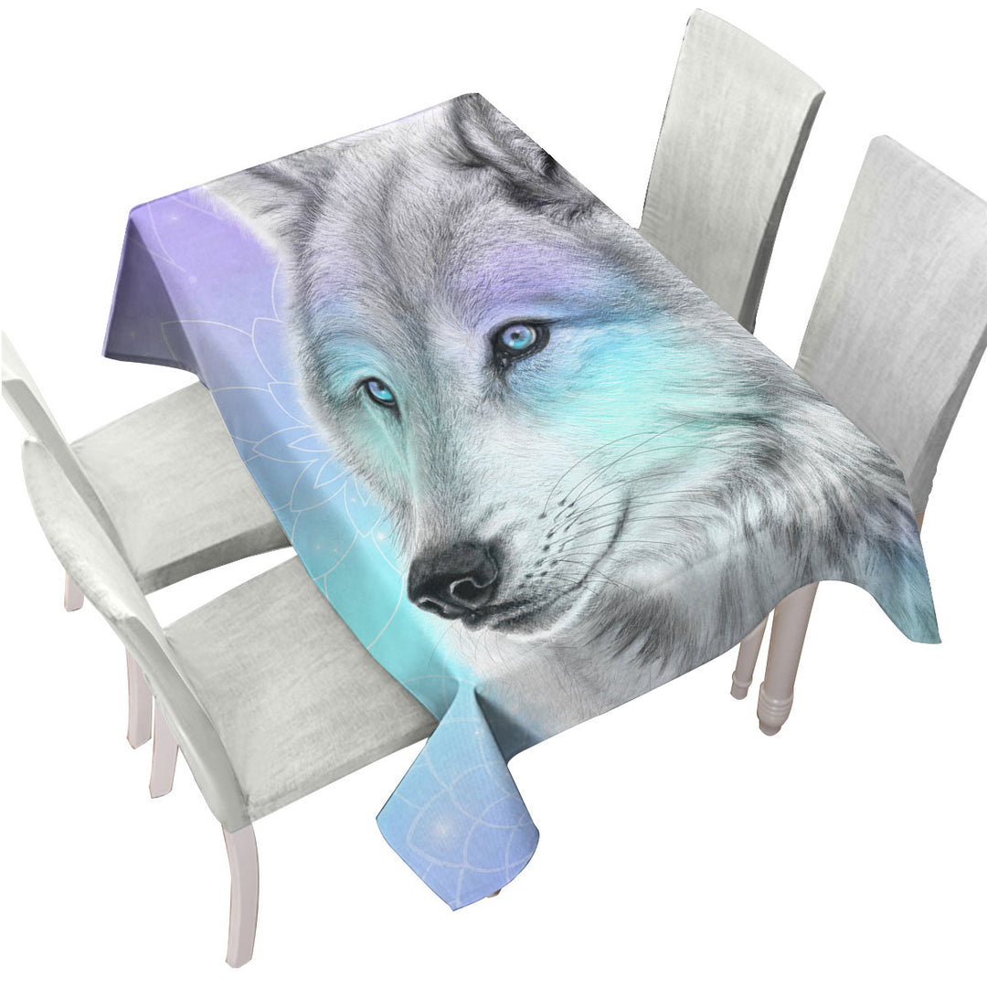 Pastel Dream Wolf Tablecloths