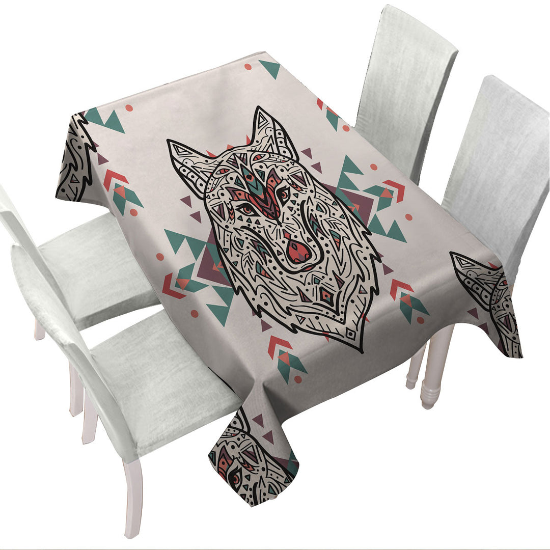 Persian Wolf Table Cover