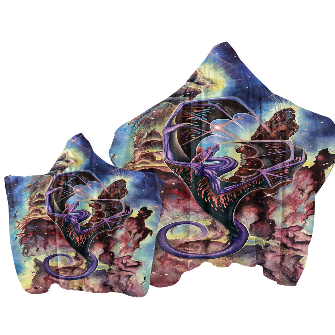 Pillars of Creation Dragon Fantasy Art Towel Hoodie