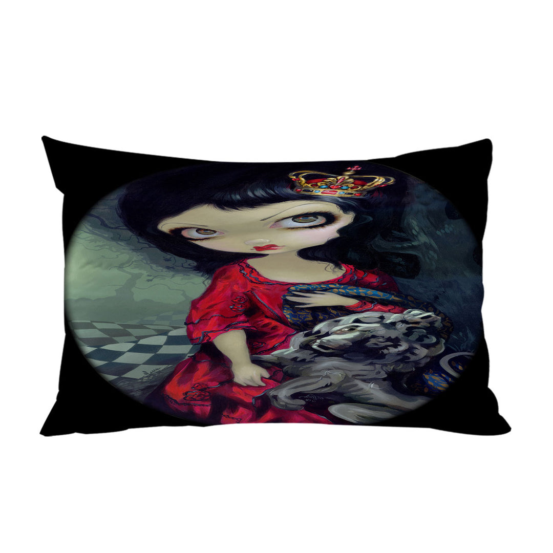 Pillow Case Covers with Alice Fairytale Painting Looking Glass Red Queen