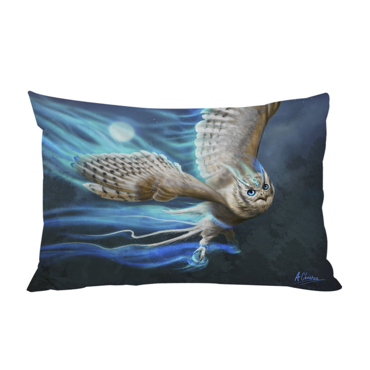 Pillow Case Covers with Athenas Cool White Owl