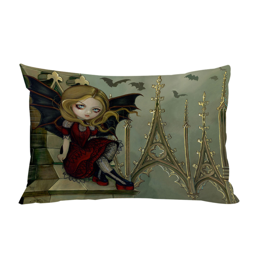 Pillow Case Covers with Bat Winged Fairy Bats in the Belfry