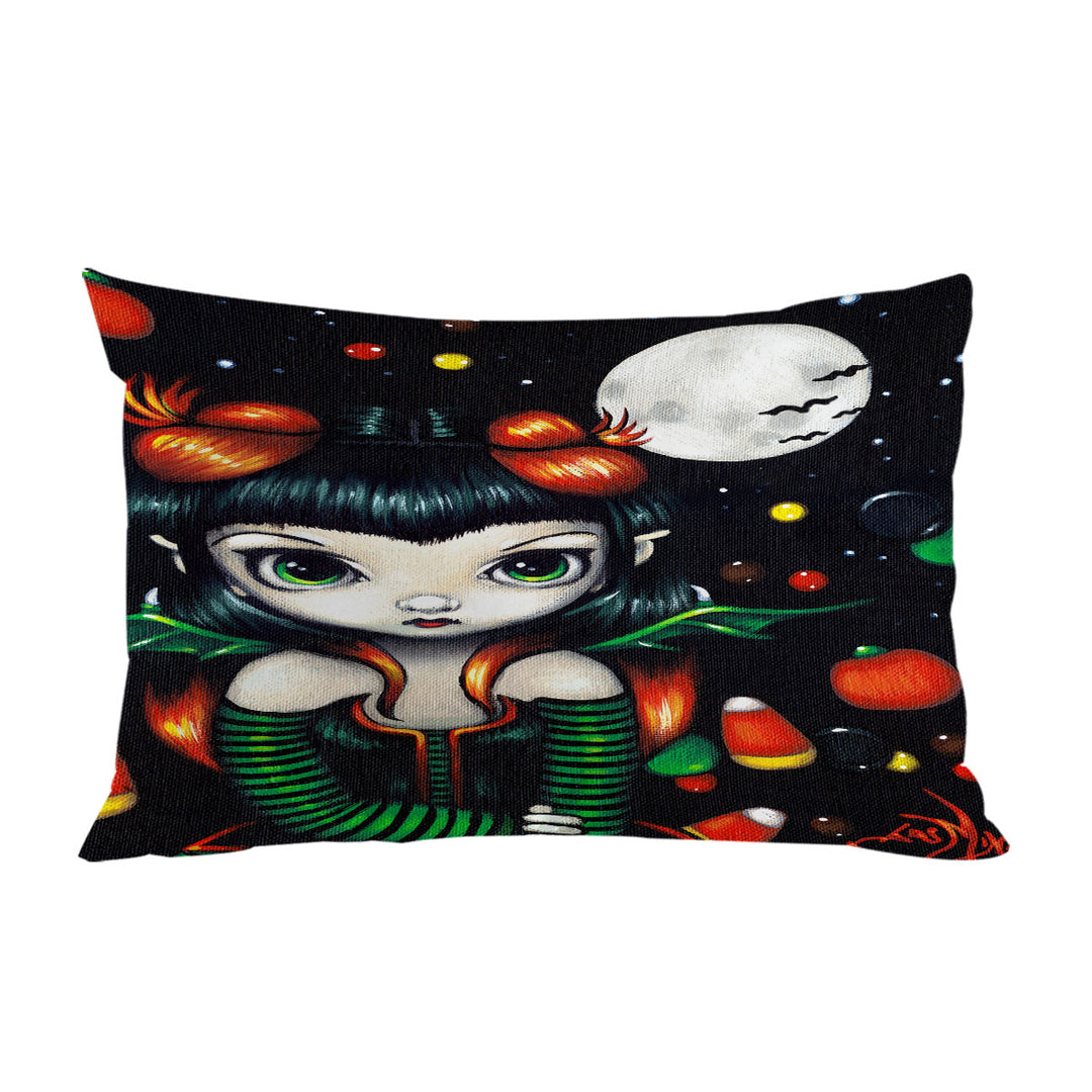 Pillow Case Covers with Cute Fairy Candy Corns Halloween Treats