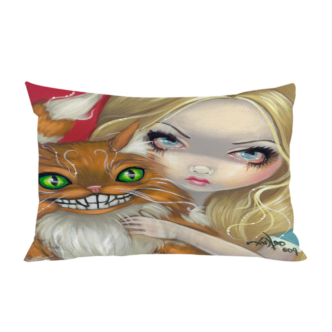 Pillow Case Covers with Faces of Faery _29 Alice and Cheshire Cat