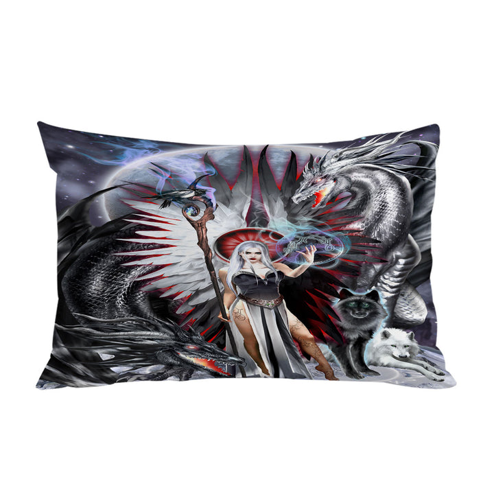 Pillow Case Covers with Fantasy Art Gemini Cool Angel and Friends