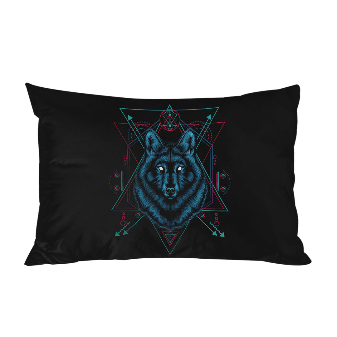 Pillow Case Covers with Native Spirit Blue Wolf