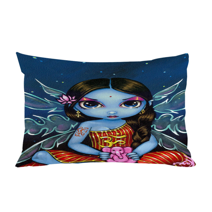 Pillow Case Covers with Oriental Fantasy Art Hindu Fairy