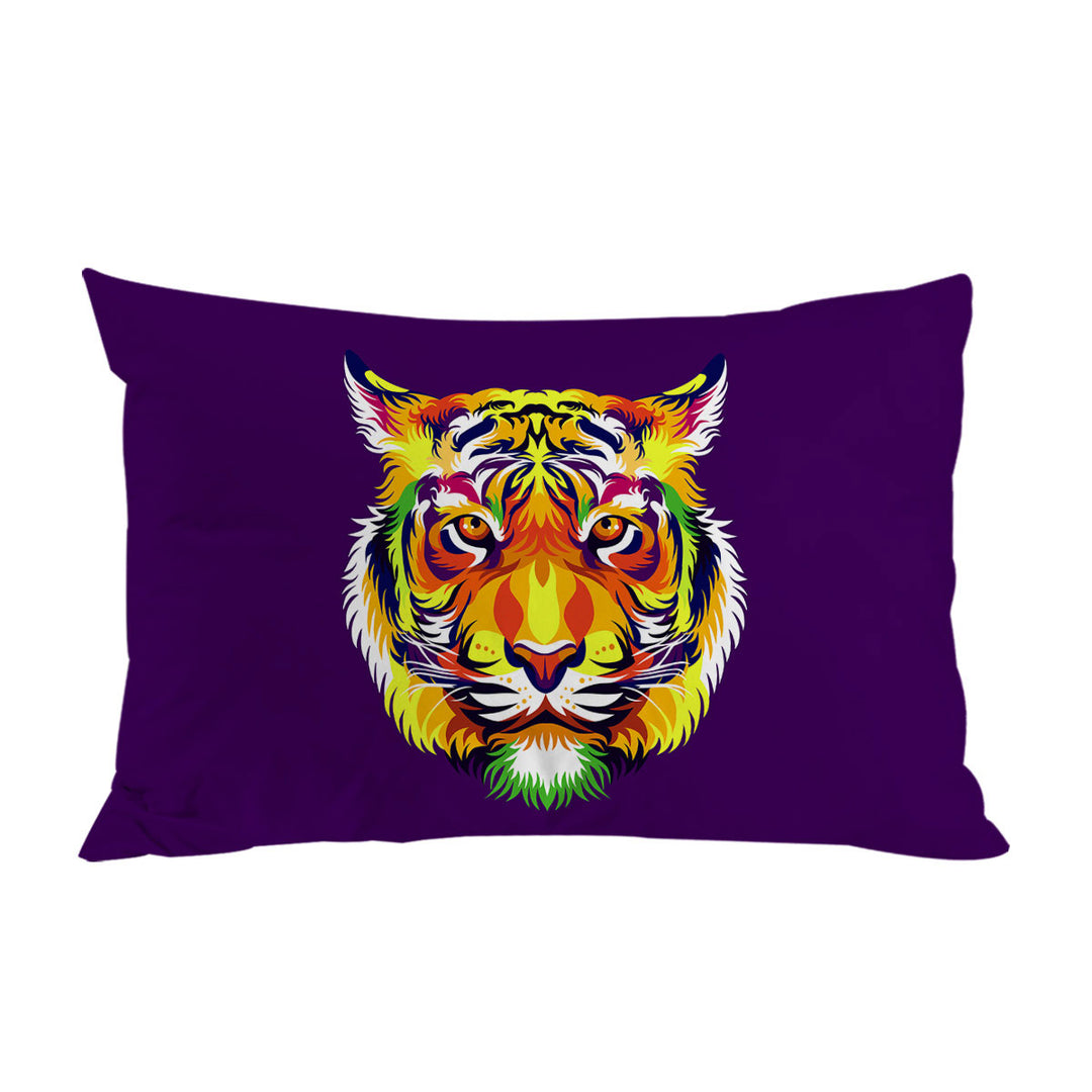 Pillow Case Covers with Tough Tiger Head