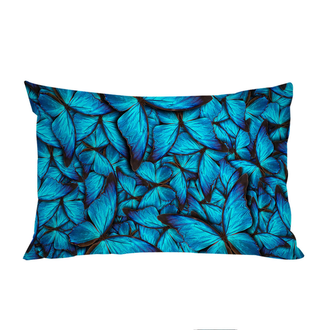 Pillow Cases with Blue Butterflies