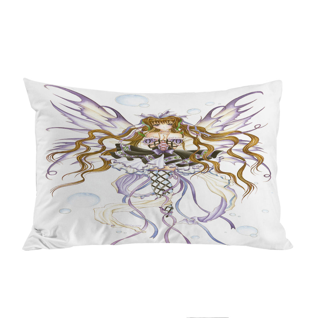 Pillow Cases with Cool Fantasy Art Burgundy Wine Fairy