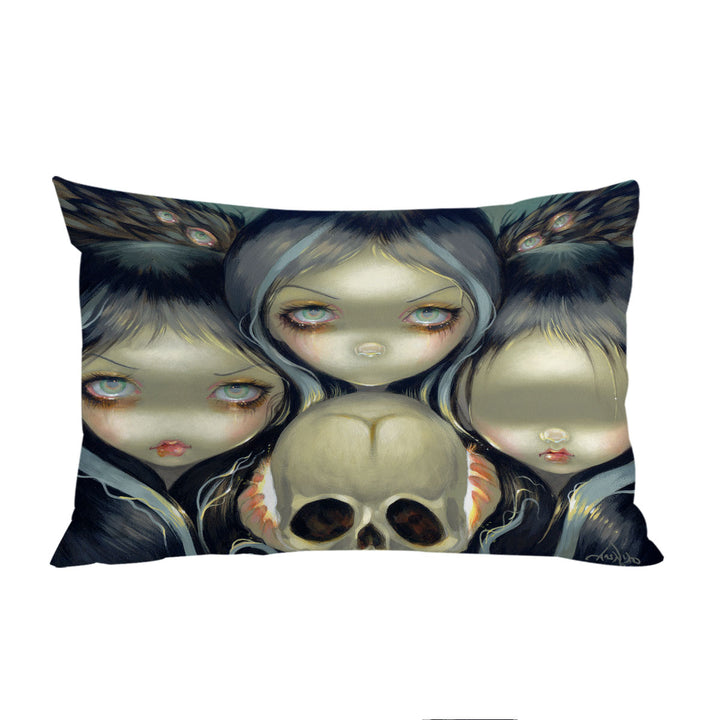 Pillow Cases with Dark Art Senseless Prophecy Missing a Key Sense