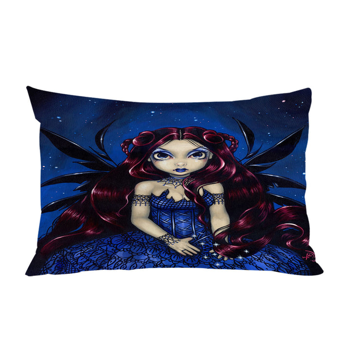 Pillow Cases with Gothic Blue Dress Fairy Countess