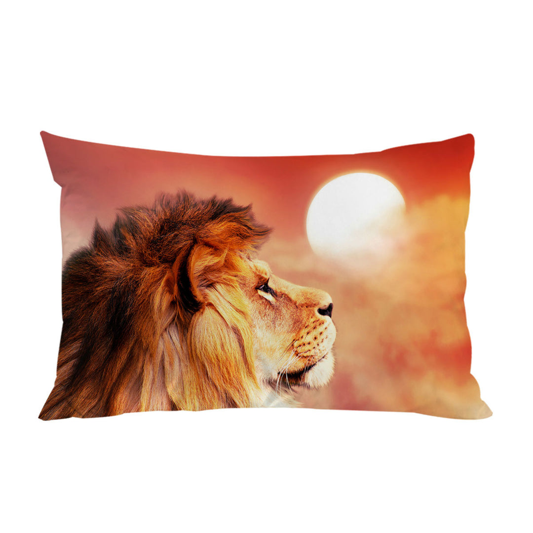 Pillow Cases with Handsome Lion Under the Sun