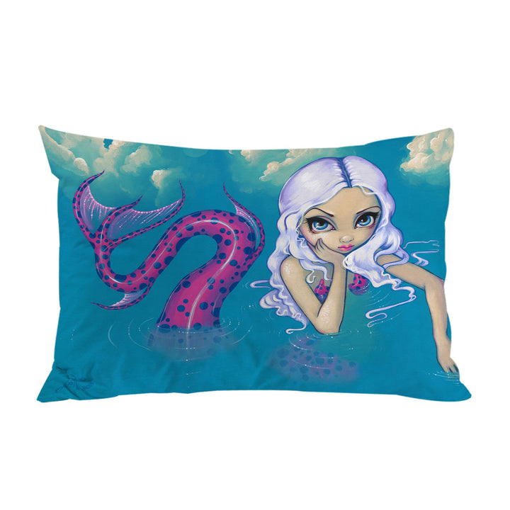 Pillow Cases with Haughty Mermaid Lovely Pink Spotted Tail Mermaid