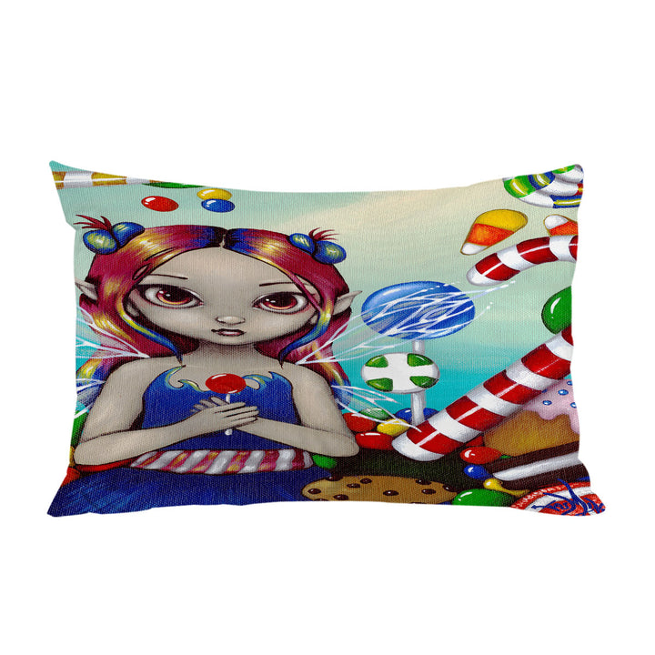 Pillow Cases with Kids Candy Loving Fairy with a Sweet Tooth