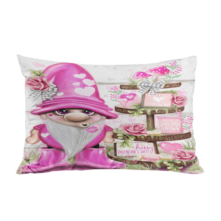 Pillow Cases with Love Pink Valentine Lil Gnome