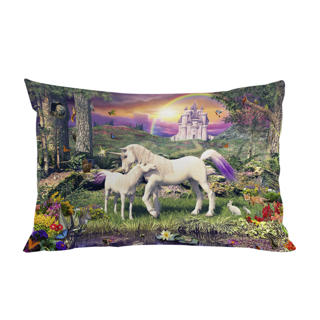 Pillow Cases with Magical Forest the Sanctuary of the Unicorns