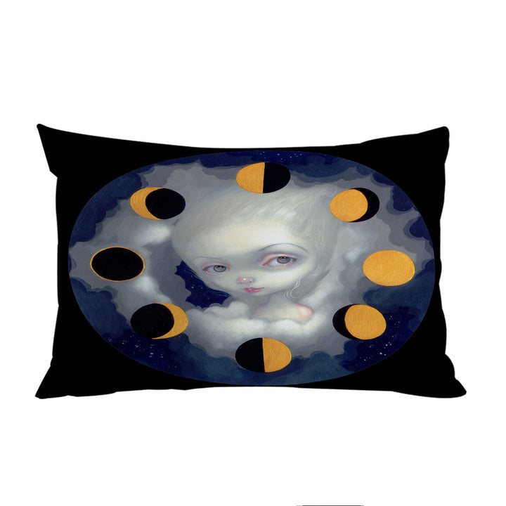 Pillow Cases with Night Sky Moon Phases Girl