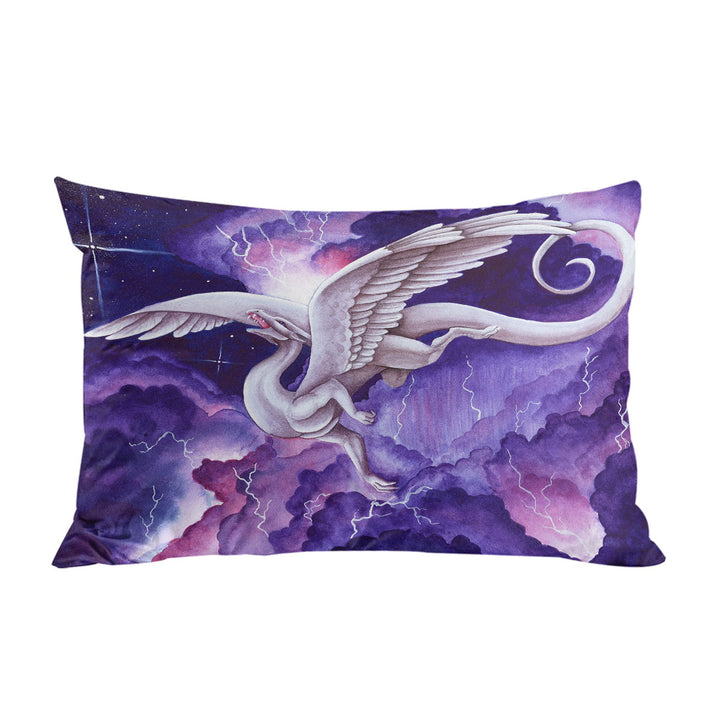 Pillow Cases with Purple Lightning Storm Dancer Cool Dragon Art Painting