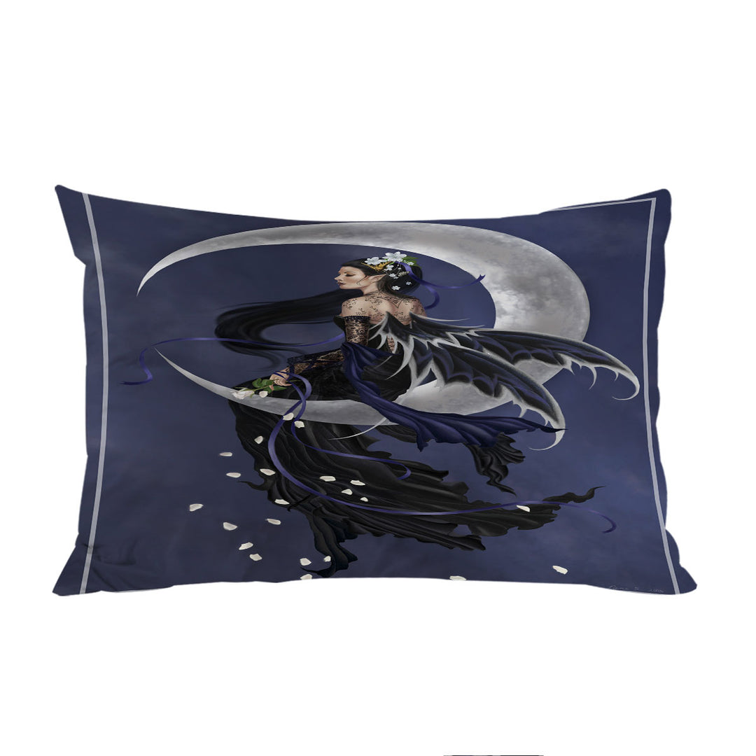 Pillow Cases with Solace on the Moon of the Dark Night Elf Fairy