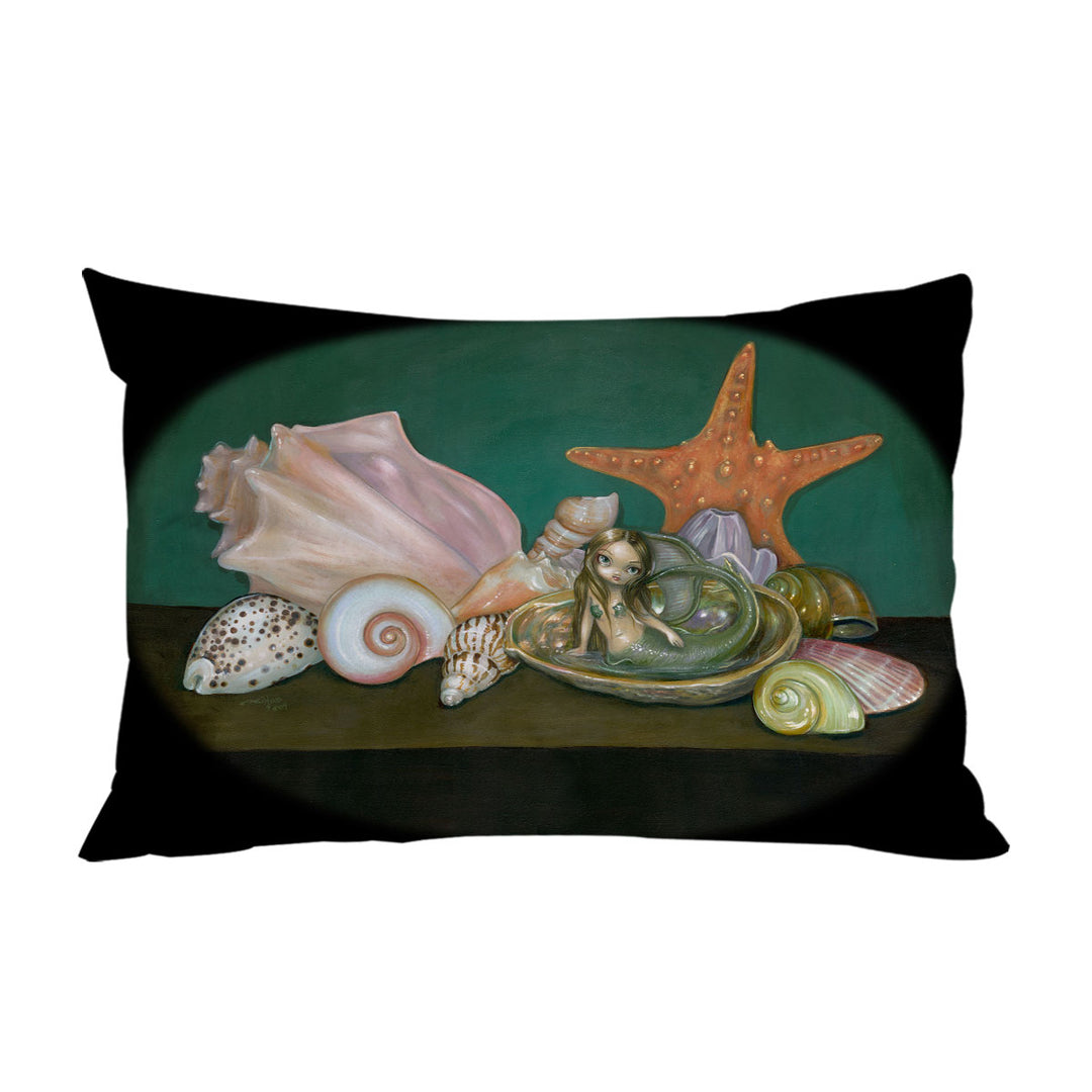 Pillow Cases with Still Life With a Mermaid and Sea Shells