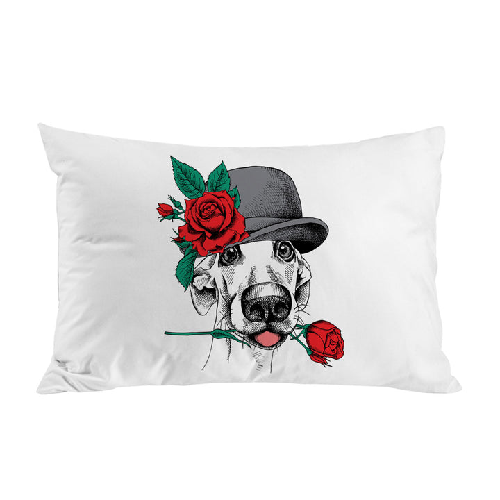 Pillowcase with A Romantic Gentleman Dog