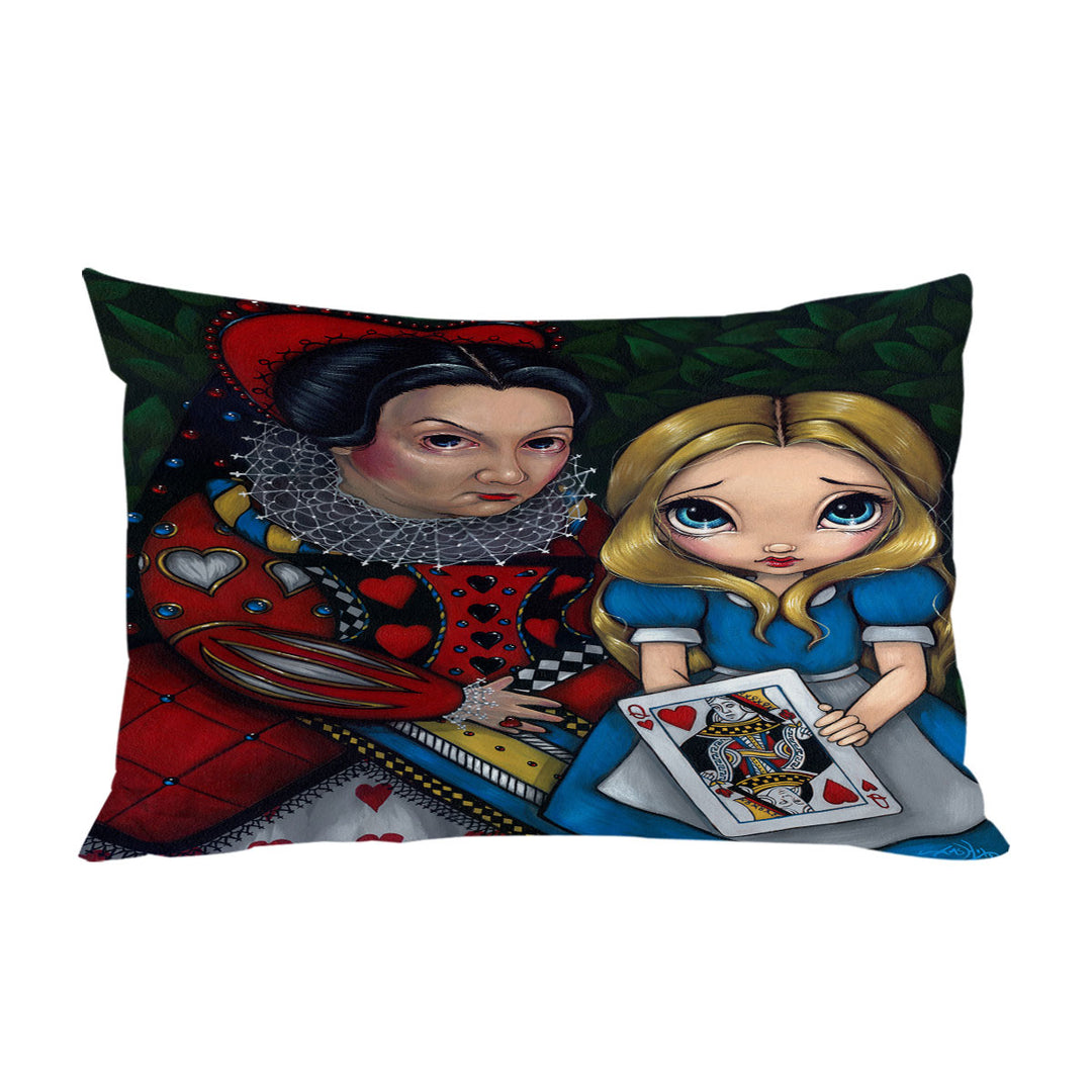 Pillowcase with Alice and the Queen of Hearts