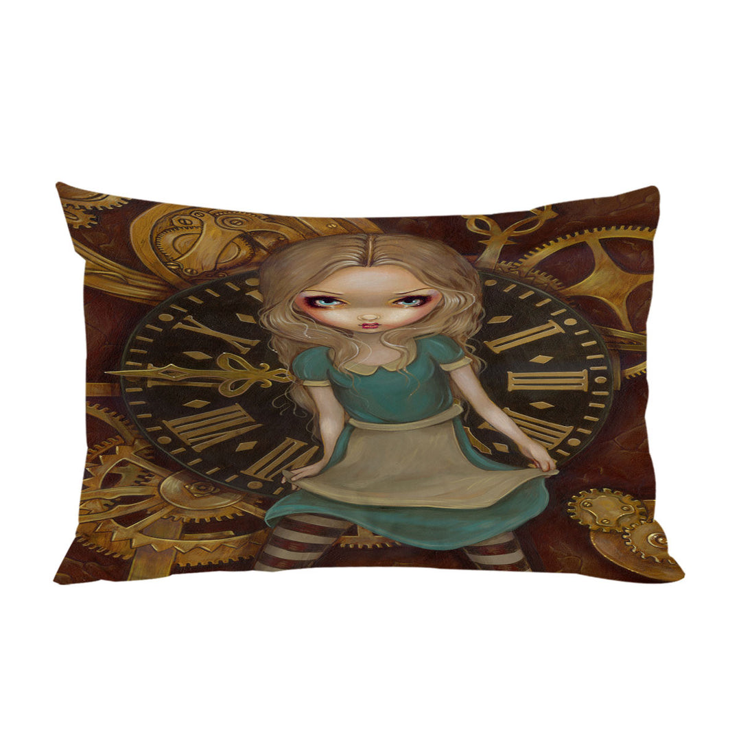 Pillowcase with Beautiful Alice in Clockwork