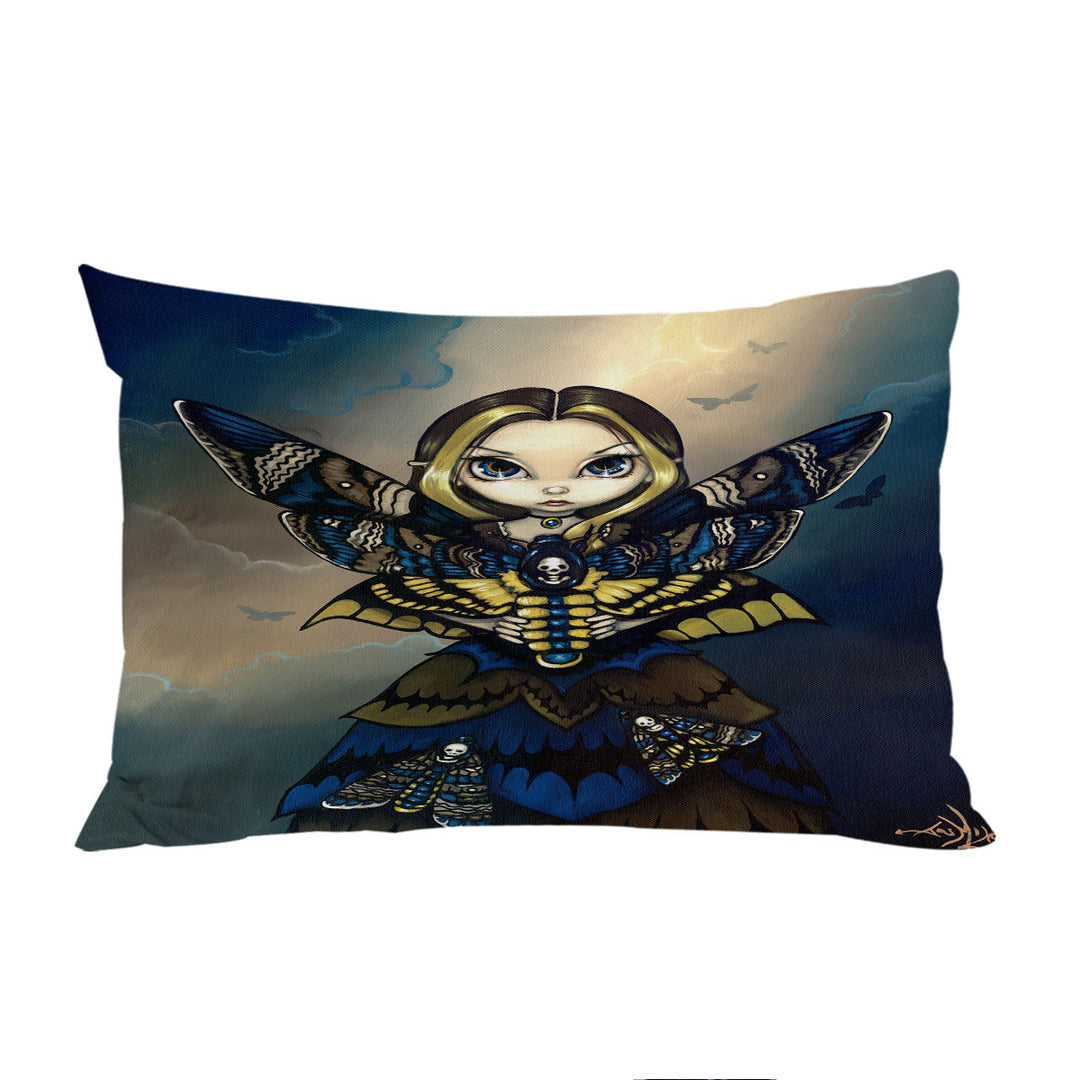 Pillowcase with Cool Moth Queen the Death_s Head Moth Fairy