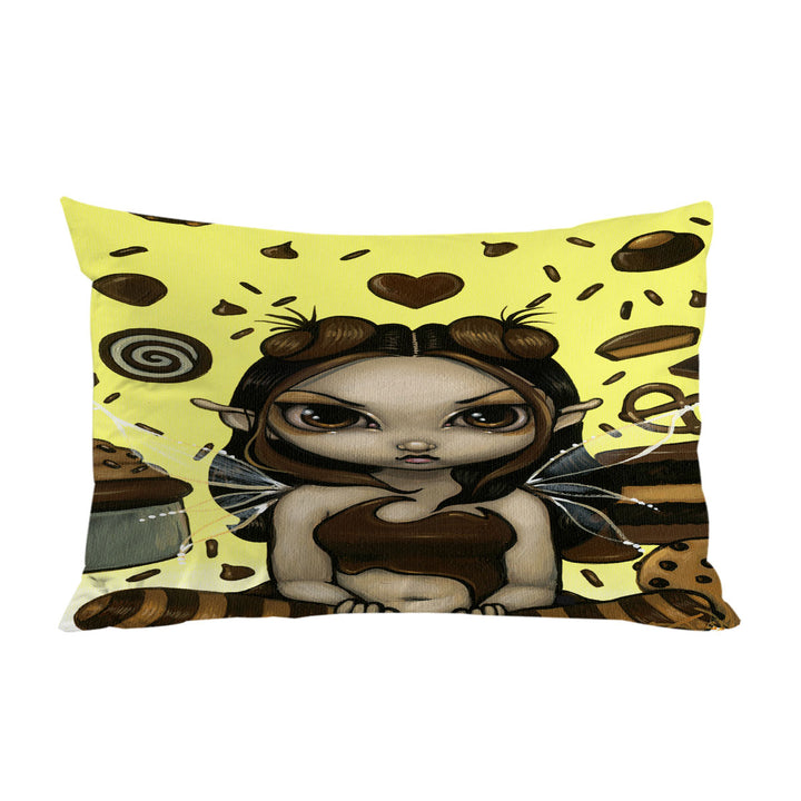 Pillowcase with Cute Fantasy Favorite Treats Chocolate Fairy