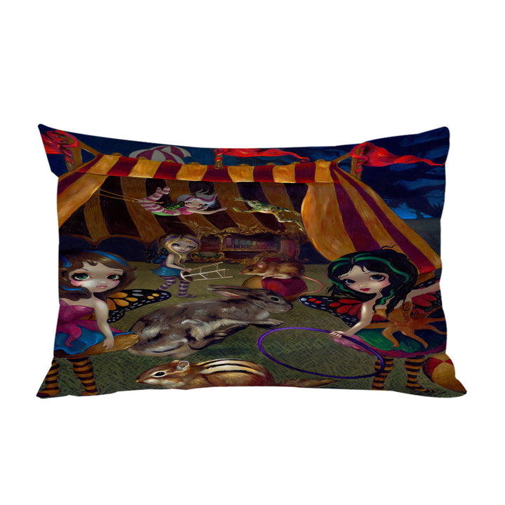 Pillowcase with Cute Kids Art the Fairy Circus