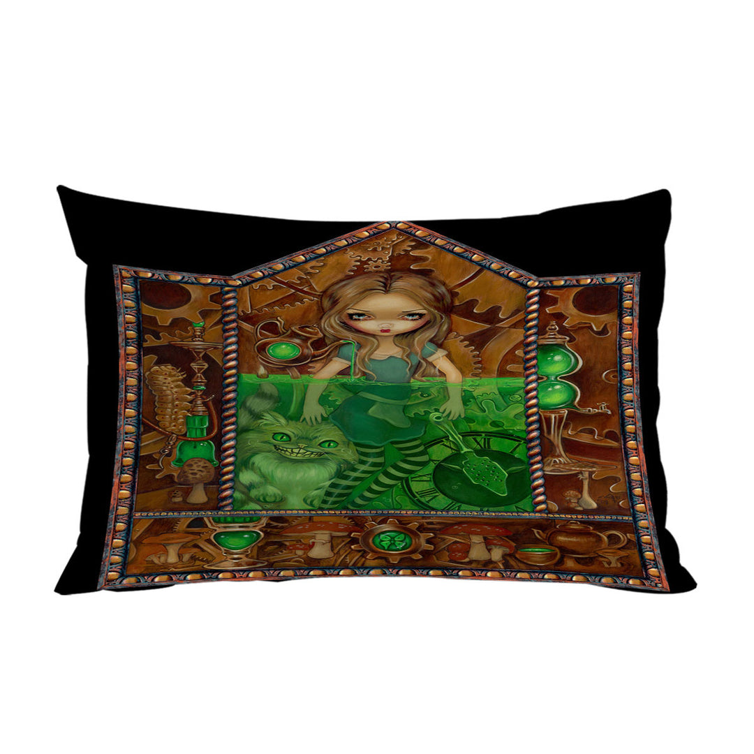 Pillowcase with Dark Fantasy Alice in Absinthe