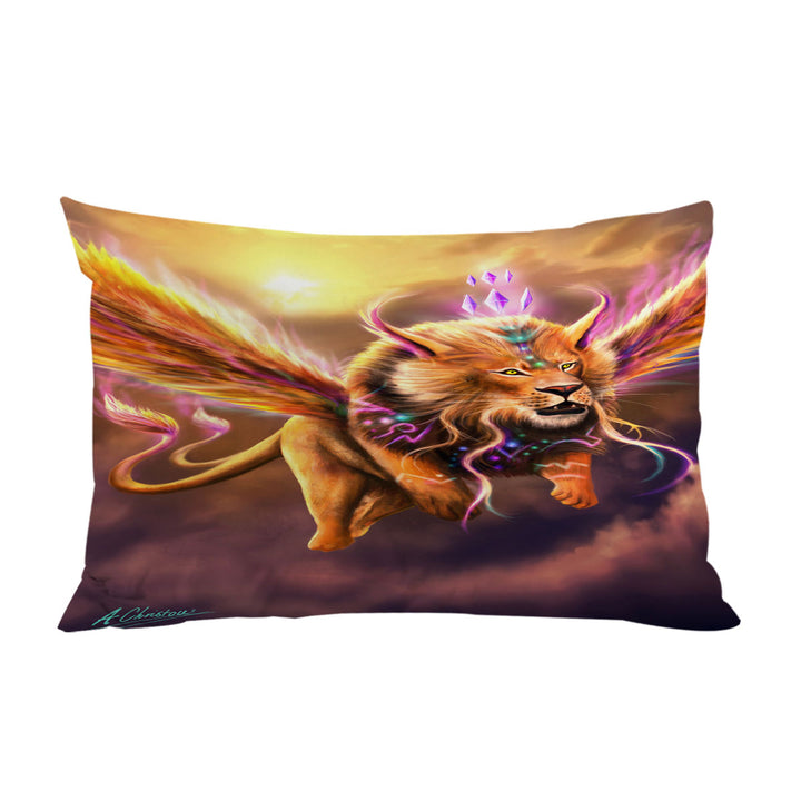 Pillowcase with Fantasy Fine Art Venetian Lion