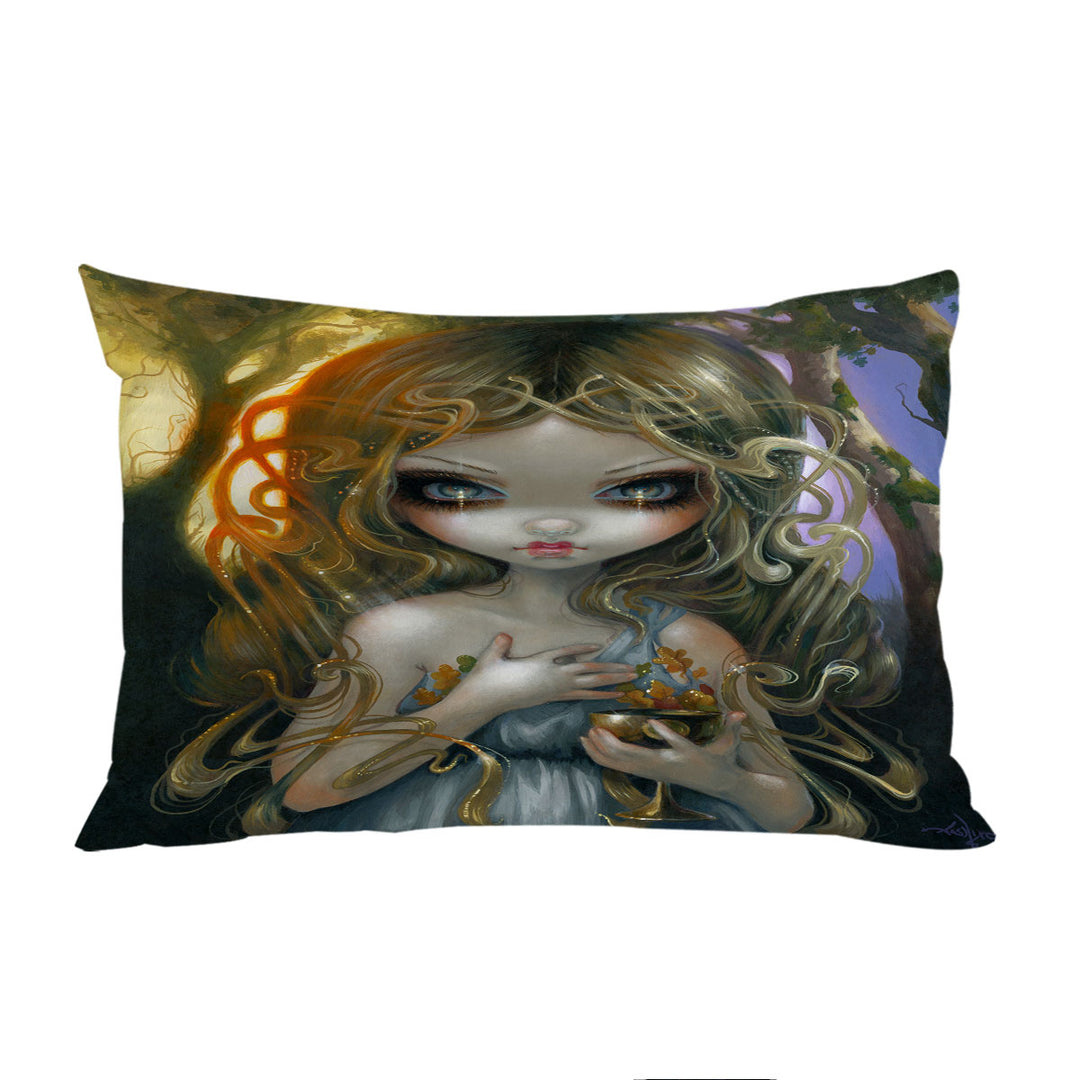 Pillowcase with Oaken Mead Magical Fairy Maiden with Witchy Chalice