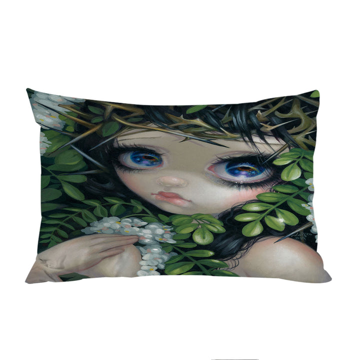 Pillowcase with Poisonous Beauties Black Locust Girl with Leaves