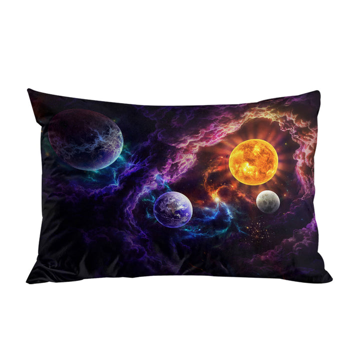 Pillowcase with Sun Earth Space Plan of Salvation