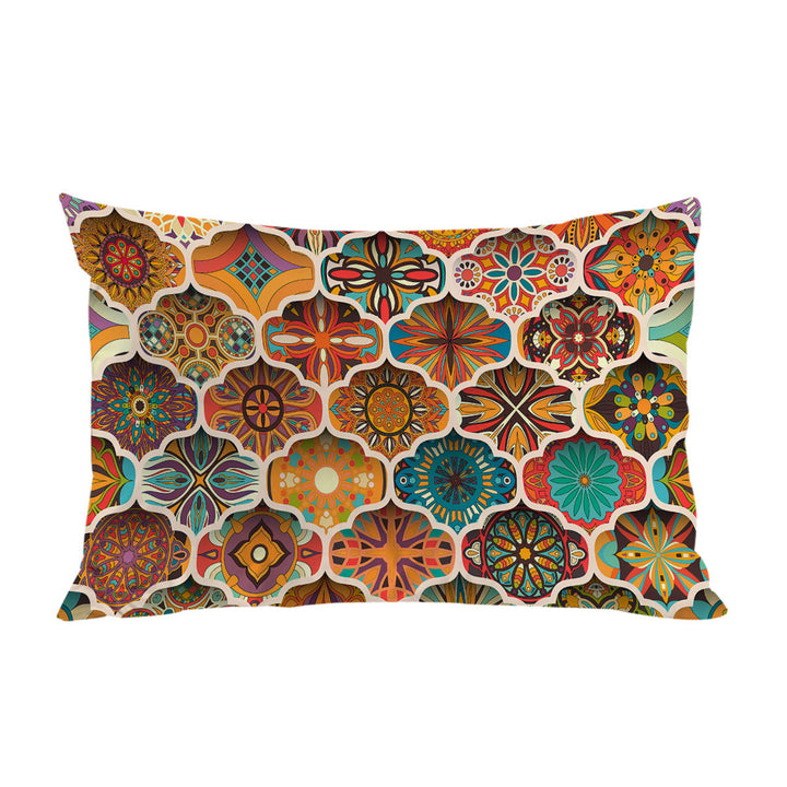 Pillowcases with A Bunch of Colorful Moroccan Designs