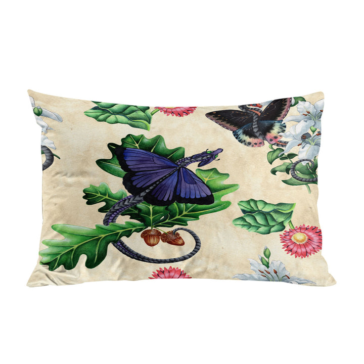 Pillowcases with Butterflies Dragons and Flowers