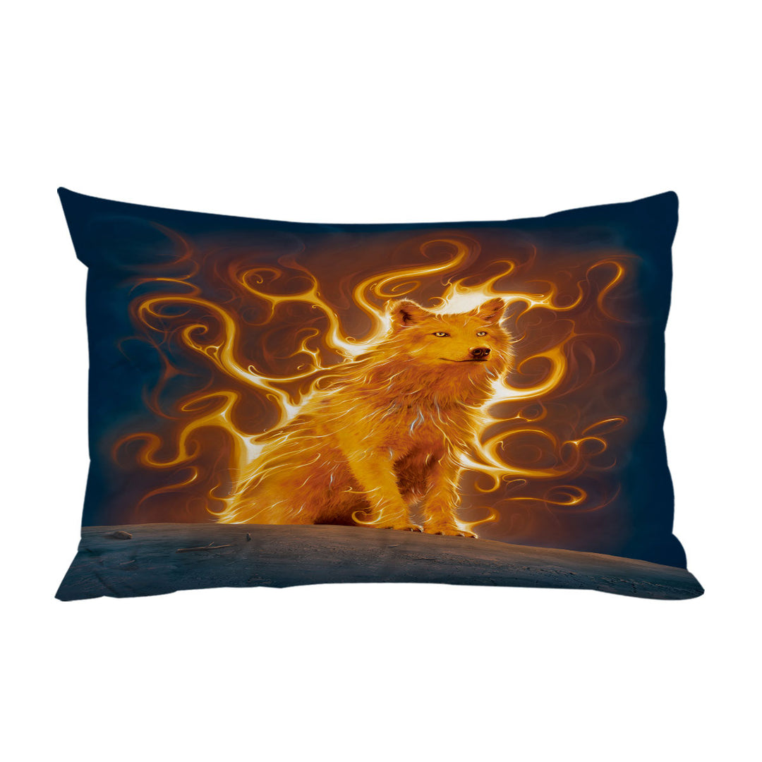 Pillowcases with Fantasy Animal Art Phoenix Wolf