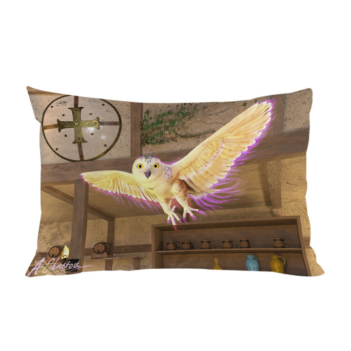 Pillowcases with Fiction Artwork White Owl