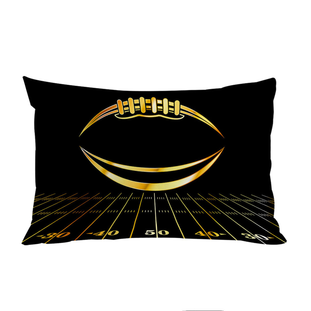 Pillowcases with Gold Football