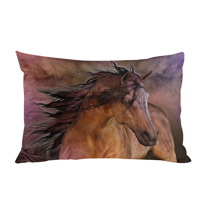 Pillowcases with Horses Art Beautiful Brown Horse