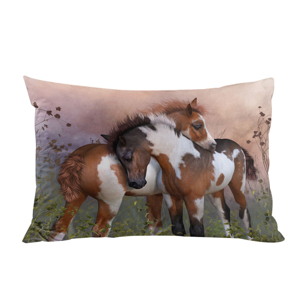 Pillowcases with Horses Art Lovely Horses