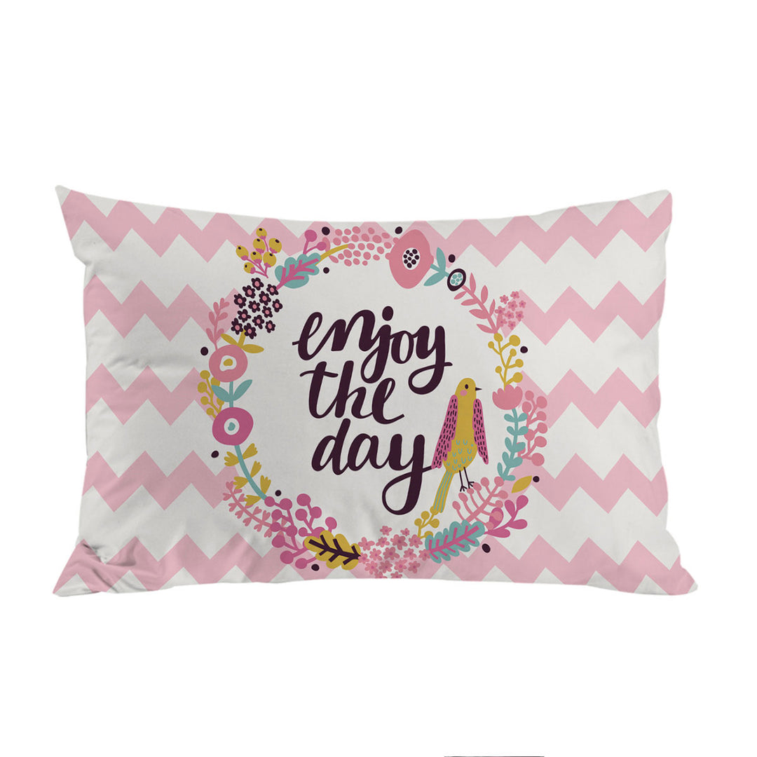 Pillowcases with Pinkish Encouragement