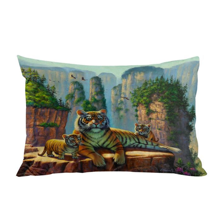 Pillowcases with Wildlife Animal Nature Art Zang Tigers