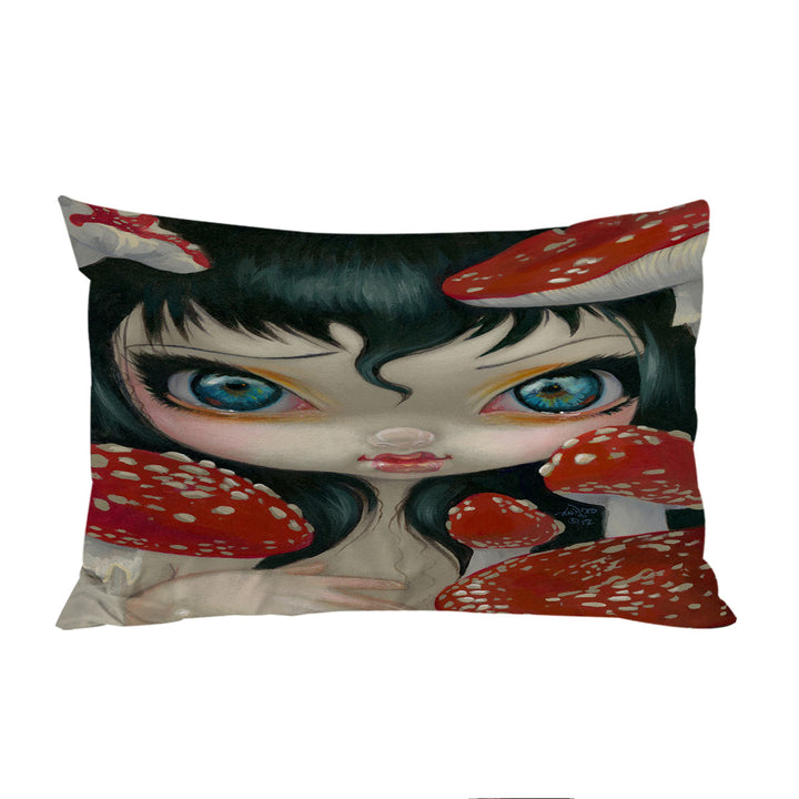 Poisonous Beauties Fly Agaric Girl and Mushrooms Bed Covers