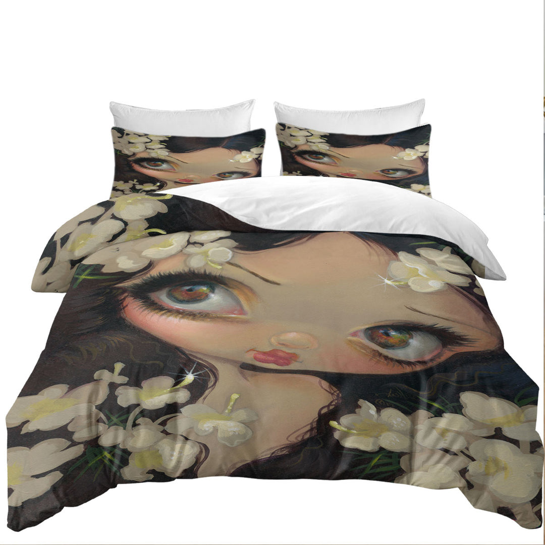 Poisonous Beauties Hemlock Girl and Flowers Coverlets