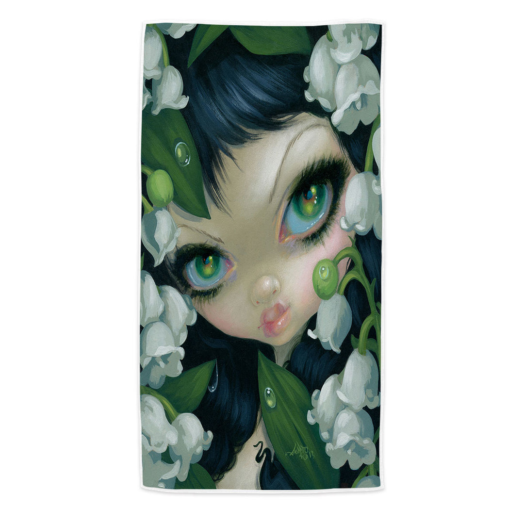 Poisonous Beauties Lily of the Valley Beach Towel